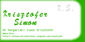 krisztofer simon business card